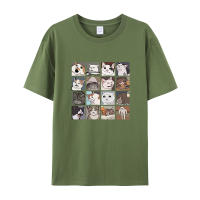 Camiseta De Algodón Grande Y Casual Para Hombres Con Diseño De Gatos De Meme Impresión Creativa Transpirable Y Ligera Para La Playa Y Verano Con Manga Corta - details 1