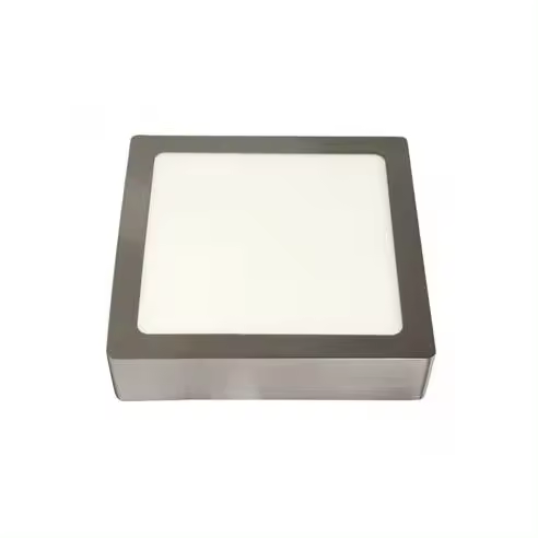 FABRILAMP Downlight Superficie Toba 24w 4000k Niquel Cuadrado 2040lm 3,5x30x30 Cm - Iluminación Potente - 1