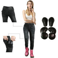 Pantalones De Motocicleta Para Mujer PK718 Jeans De Bicicleta De Paseo Cintura Alta Resistente Al Desgaste Y Al Agua Para Conducción - details 2