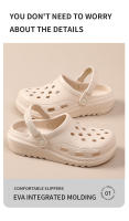 Sandalias Para Mujer Con Suela Gruesa Y Perforadas Aumento De Altura Zapatillas De Playa Caminadoras Transpirables Para Verano - details 3