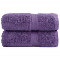 vidaXL Toallas 2 uds 100% algodón 30x30 cm 600 gsm toallita paño Color Marrón,  Morado,  orange y mas - details 1