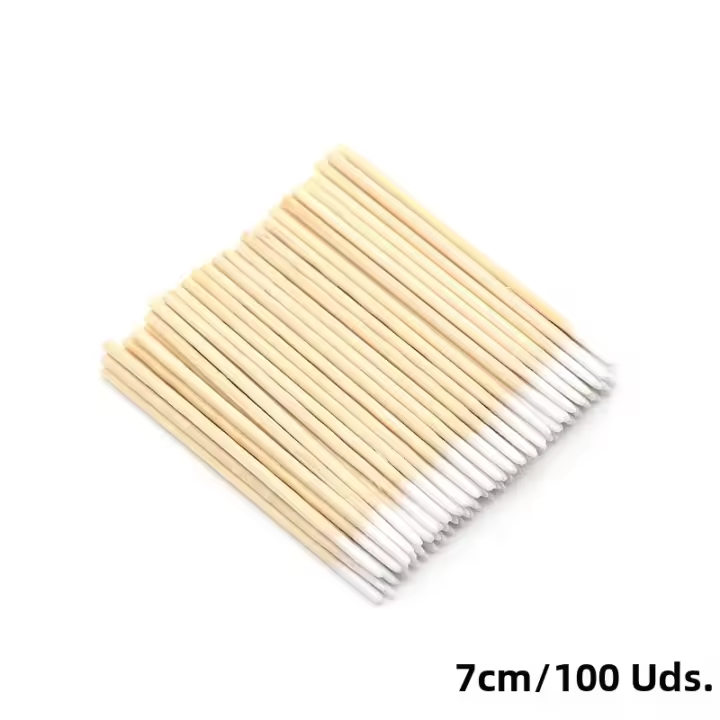 100PCS Herramientas De Arte De Uñas Con Empuñaduras De Madera Amarilla Rhinestones Picker Bead Pusher Para Manicura Y Pedicura Cuidado De Las Cutículas - 1