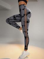 Leggings De Yoga Para Mujer Con Cintura Alta Diseño De Agujeros Lateral Talla True Fit Técnica De Tejido Elástica Lleva Butt Lifting - details 2