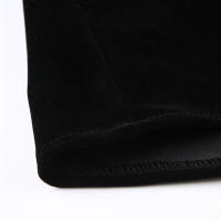 Vestido Mini De Veludo Elegante Y Moda A-Line Para Mujer Slim Con Volantes Sin Mangas Cierre De Cremallera Estilo Casual Otoño Invierno Callejero - details 9