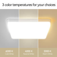 Lámpara De Techo Cuadrada LED Impermeable Para Baño Sala De Estar Dormitorio Luz Fría 40W 50W Iluminación Eficiente Energía - details 2