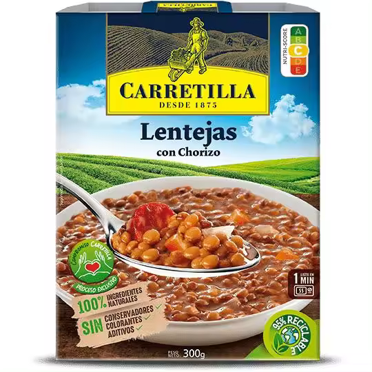 Carretilla Platos preparados, listos para consumir - Platos de Legumbres: Lentejas - 5 unidades - 1
