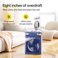 Ventilador de aire acondicionado portátil, ventilador de niebla recargable USB con 3 modos de niebla, ventilador de escritorio para picnic, mesa de café, mesita de noche - details 2