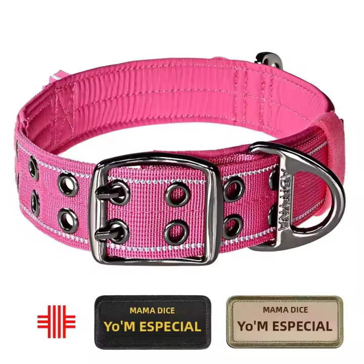 Collar Pesado Para Perros Con Manija Resistente Y Reflejante Para Entrenamiento Caminatas O Caza Adecuado Para Grandes Razas - 1