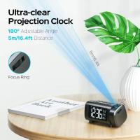 Reloj De Alarma Con Proyección De Radio Digital Para Dormitorio Monitor De Temperatura 4 Niveles De Dimmer 12/24H Reloj De Mesa Silencioso - details 4