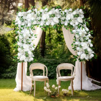 Decoración De Muralla De Flores Para Boda 100cm DIY Con Peonías Y Rosas Silken Flores Artificiales Para Arco Fondo Y Alineación - details 5