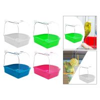 Baño De Pájaro Colgante Para Periquito Pequeño Y Mediano Tanque De Agua Para Loros Cacatúa Y Finches Accesorio De Jaula - details 2
