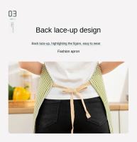Delantal De Lino Estampado Japonés Sin Mangas Con Ajuste En El Cuello Para Cocina Jardín Uso Doméstico Resistente Al Desgaste - details 5