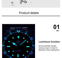 Reloj De Pulsera Automático Para Hombre Rollstimi 2024 Lujoso Con Movimiento NH35 Cerámica Luminiscente Impermeable 100M Acero Inoxidable - details 5