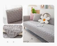Cubierta De Sofá De Veludo Lechoso Para Otoño E Invierno Terciopelo Grueso Fundas Protectoras De Muebles Para Sala De Estar Estilo Sólido Tamaño Variado - details 14