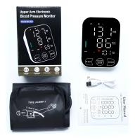 Tensiómetro de Brazo digital , medición precisa de la presión arterial y el pulso, validado clínicamente, Medidor Automático De Presión Arterial Para La Parte Superior Del Brazo, pantalla LCD grande, Con Voz , - details 1
