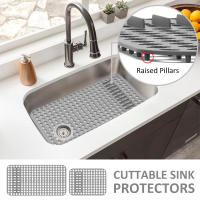 Alfombrilla De Drenaje De Silicona Protector De Fregadero Resistente Al Calor Tapete De Cocina Recortable Antideslizante Para DIY - details 0