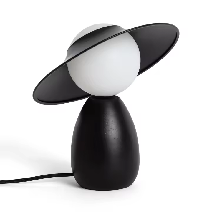 Ledkia Lámpara de Mesa Madera Raisa Negro - 1