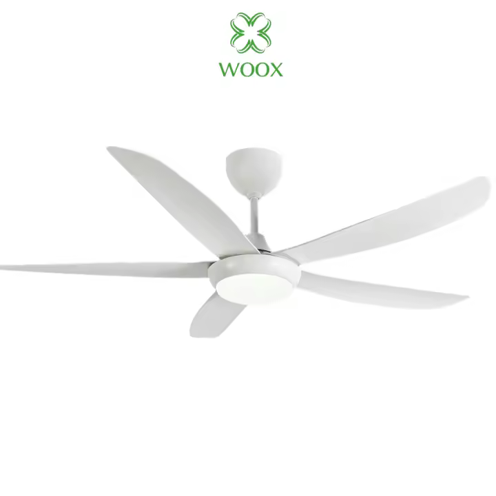 Ventilador de techo WOOX 40" 2 en 1 con luz LED, control remoto, 5 aspas ABS, 6 velocidades, temporizador, reversa, luz cálida/fría regulable, ideal para dormir, estudiar y cuidar niños - 1