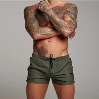 Shorts De Baño Para Hombre Moda Verano Ropa De Playa Boxer Corto Suertudos Cierre Con Cordón Material Poliéster Estilo Casual - details 5