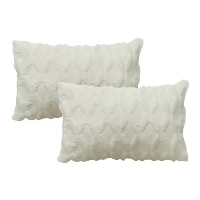 Fundas de fieltro rectangulares de Felpa de estil esbandinava de color Liso de 30 cm x 50 cm, color Blanco - 1