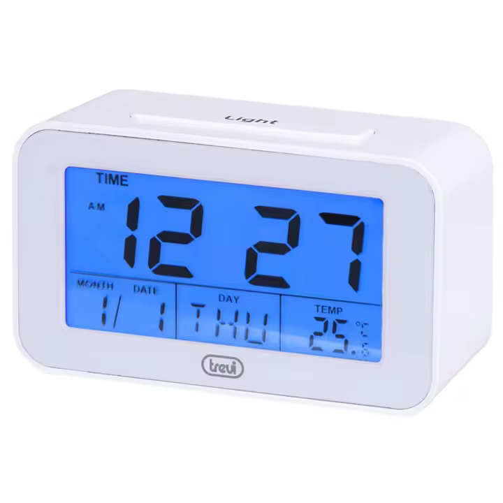 RELOJ DIGITAL TREVI SLD 3P50 CON ALARMA Y TERMOMETRO BLANCO - 1