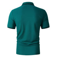 Camisa Polo De Manga Corta Para Hombre 100% Poliéster Estilo Slim Fit Color Sólido Con Logo Moda Verano Transpirable Ropa Superior - details 8