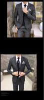 Traje Elegante Para Hombre (Blazer+ Pantalones) Moda Negocios Coreana Ajustado Para Boda Traje Profesional De Gentleman - details 11
