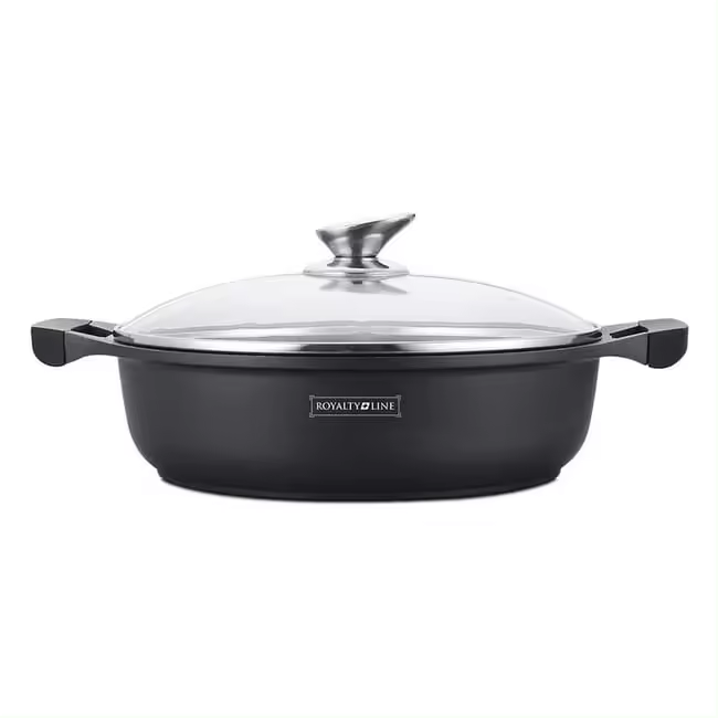 Cacerola con tapa de cristal antiadherente de Inducción 30 cm RL-BR30M - 1