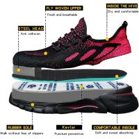 Zapatos de Seguridad para Hombres y Mujeres Zapatillas con Punta de Acero Antideslizante Calzado de Seguridad Ligeros y Transpirables Zapatos de Trabajo - details 0