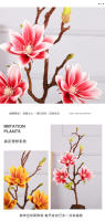 1PCS Decoración De Flores Artificiales Simples Chinas Perfume De Gradiente Alta Simulación Loto Magnolia Adorno Para El Hogar Y Fiestas - details 5