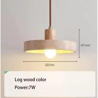 Meimon Lámpara colgante de piedra y madera con bombilla LED incluida. Luz fría, neutra o cálida. Ideal para comedor, cocina o salón. Diseño natural y elegante.  Lámpara de comedor o lámpara de araña - details 17