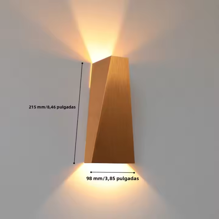 Lámpara De Pared LED 12W Dorada En Aluminio Para Interiores Estilo Moderno Adecuada Para Salones Dormitorios Hoteles Restaurante AC110V 220V - 1