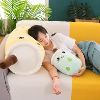 Almohada De Té De Burbuja Gigante 22-70cm Peluche Squishy Con Boba Bebida De Frutas Y Helado Decoración Para Regalo - details 7