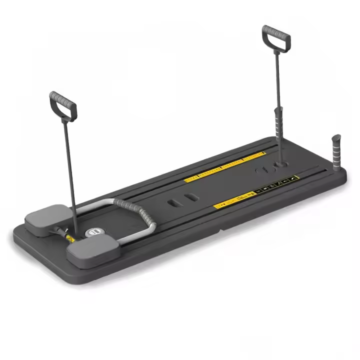 Rueda Abdominal con Rebote Automático Multifuncional, Entrenador del Core Plegable para Abdominales, Piernas y Espalda - Equipo de Gym en Casa con Temporizador, Soporte para Móvil, Almohadilla y Base Estable (Material PP, Soporta 100kg+) - 1