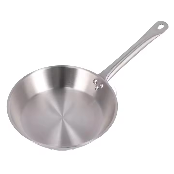 Wellhome Sartenes de Acero Inoxidable 20 a 34 cm, Aptas para Inducción, Sin Antiadherente, Ecológicas y Saludables, Ideales para Cocinas Sostenibles en color gris cromado - 1