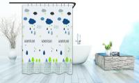 Cortina de ducha de material PEVA con dibujos variable, tela impermeable, 180x180cm,cortina de partición gruesa a prueba de moho, cortina decorativa de baño, 1 paquete - details 6