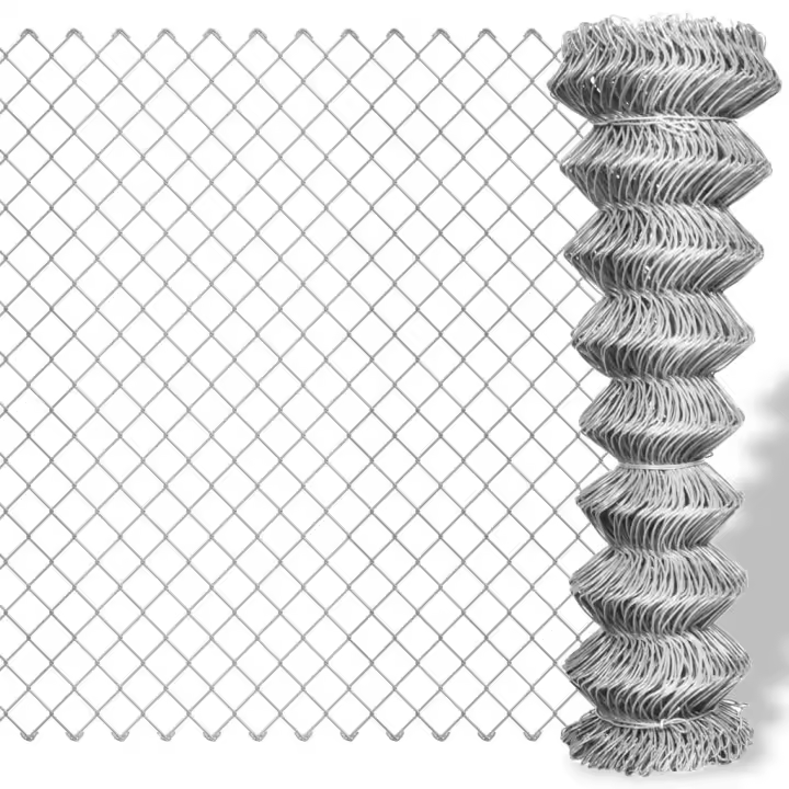 vidaXL Valla de alambre acero galvanizado plateado 15x1,25 m - 1