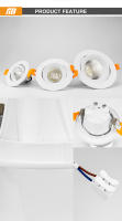 Spotlights LED Ajustables De Ángulo Luz De Techo 7W 12W 20W 220V Luz Decorativa Para Interior Decoración De Hogar Dormitorio Y Sala De Estar - details 4