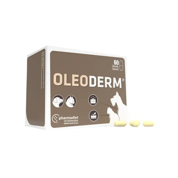 PHARMADIET - Oleoderm - Complemento nutricional para pelo y piel en Perros y Gatos - 1