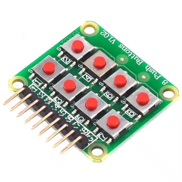 Modulo teclado de expansion externa MCU matriz microinterruptor 2x4 8 bits - 1
