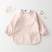 Bib De Comida Para Bebé De Color Sólido Impermeable Y Anti-Suciedad Ropa Suave De PU Para Niños Y Niñas De 7-24 Meses - details 2