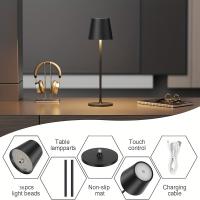 Lámpara De Mesa Recargable Con Sensor De Toque LED Luz Nocturna Sin Cable Para Decoración De Habitación Bar Restaurante Hotel - details 4