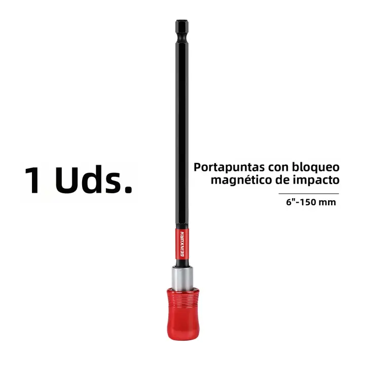 Geinxurn Soporte De Brocas De Destornillador De Impacto 6 Pulgadas Con Extensión Magnética Y Cambio Rápido Para Taladro Incluye Brocas De Destornillador - 1