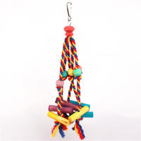 Juguete De Madera Para Aves Accesorios Aleatorios Colores Juguete De Masticar Resistente a La Caja Para Papagayos Pequeños Y Grandes Juguete De Entrenamiento - details 1