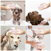 Cepillo De Baño Para Mascotas Con Dispensador De Masaje De Silicona Suave Cepillo De Ducha Para Perros Y Gatos Herramienta De Peluquería Para Animales - details 1