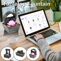 Fresadora De Mesa Miniatura Fuente Decorativa Regalo De Navidad Multifuncional Ornamento Para El Hogar Material De Plástico ABS Tamaño Compacto Fuente De Agua USB Para Bonsái - details 1