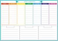 Calendario Magnético A3 Tamaño Semanal Y Mensual En Español Francés Inglés Pizarra Blanca Seca Adhesivo Para Nevera - details 7