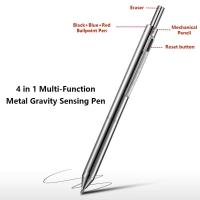 Bolígrafo Multifuncional De Metal 4 En 1 Con Sensor De Gravedad Para Estudiantes 3 Colores Mezcla De Bolígrafo De Bola Y Lápiz Mecánico Set De Bolígrafo De Gel Para Firmar - details 5