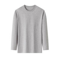 Camiseta De Algodón Para Hombre Con Cuello Redondo Y Mangas Largas En Color Sólido Cómoda Y Transpirable Para El Verano - details 17