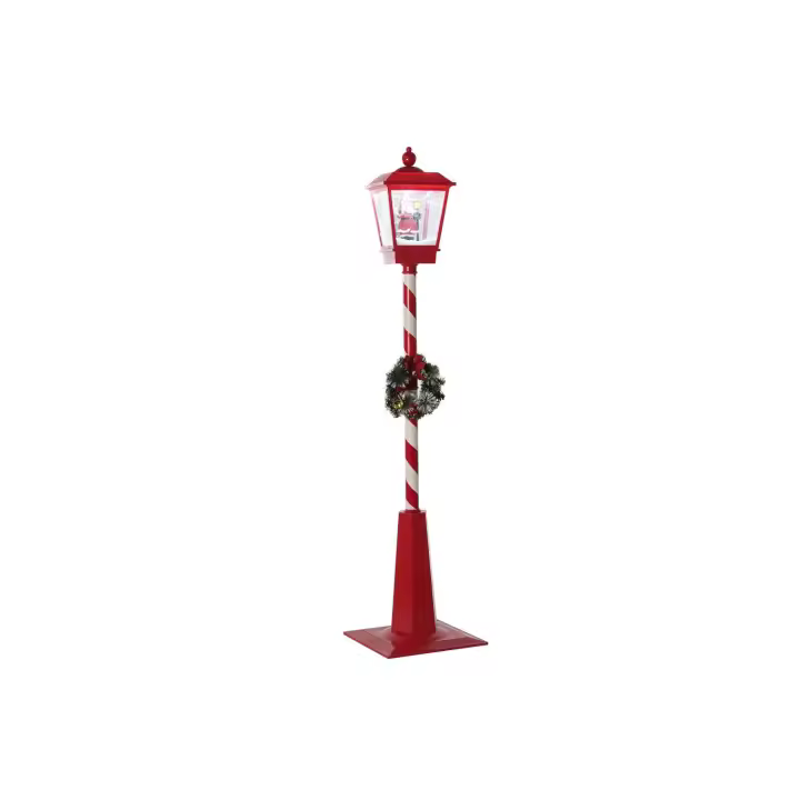 Farola Led Metal 30X30X180 Dc4.5V Rojo, Decoracióna de navidad para todos los hogares, Navidad Tradicional - 1